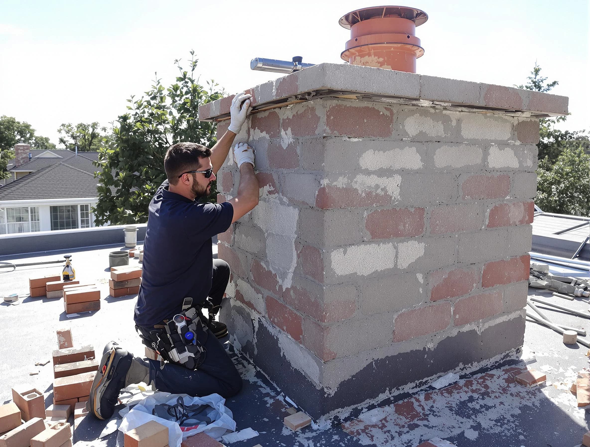 Advanced chimney repair process by Attleboro Chimney Sweep in Attleboro, MA