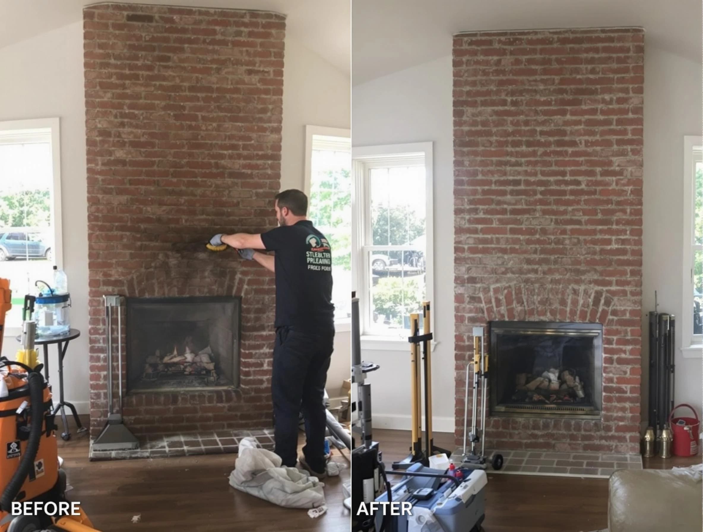 Finished chimney sweeping service by Attleboro Chimney Sweep in Attleboro, MA