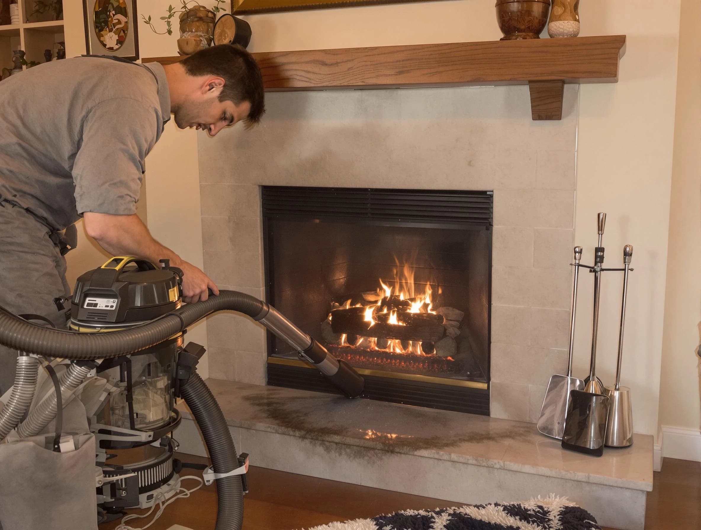 Routine fireplace upkeep by Attleboro Chimney Sweep in Attleboro, MA