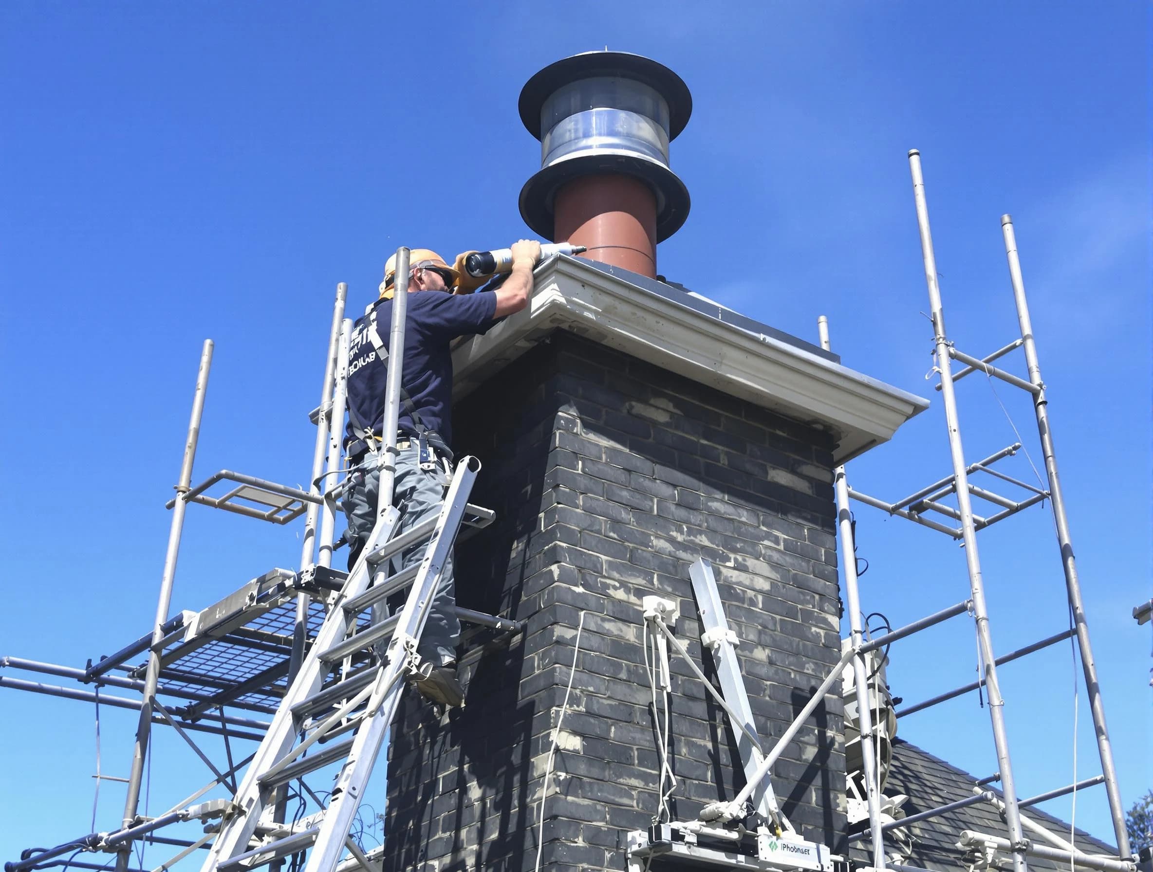 Sturdy chimney crown finished by Attleboro Chimney Sweep in Attleboro, MA