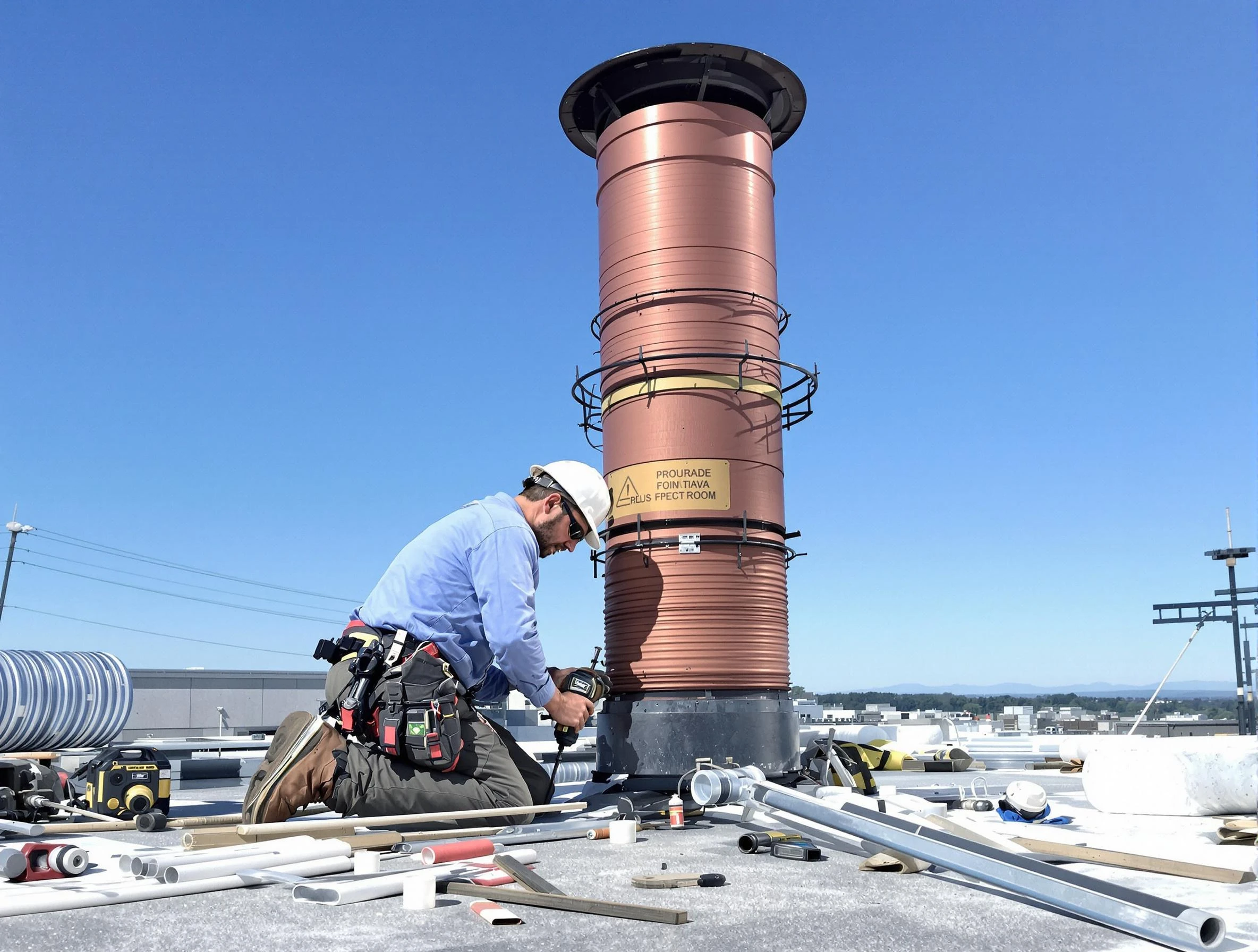 Installed chimney liner by Attleboro Chimney Sweep in Attleboro, MA