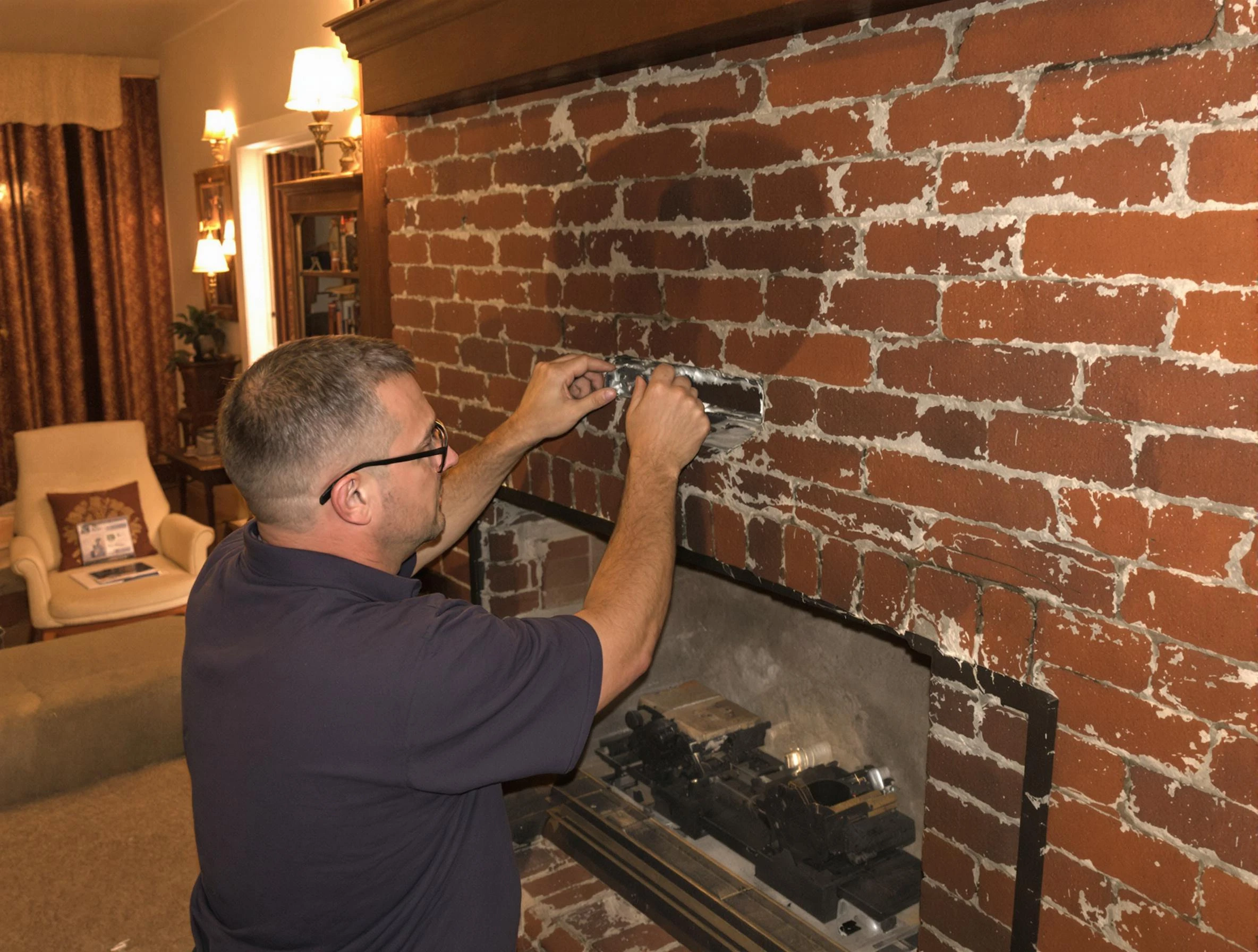 Attleboro Chimney Sweep expert fixing a fireplace in Attleboro, MA