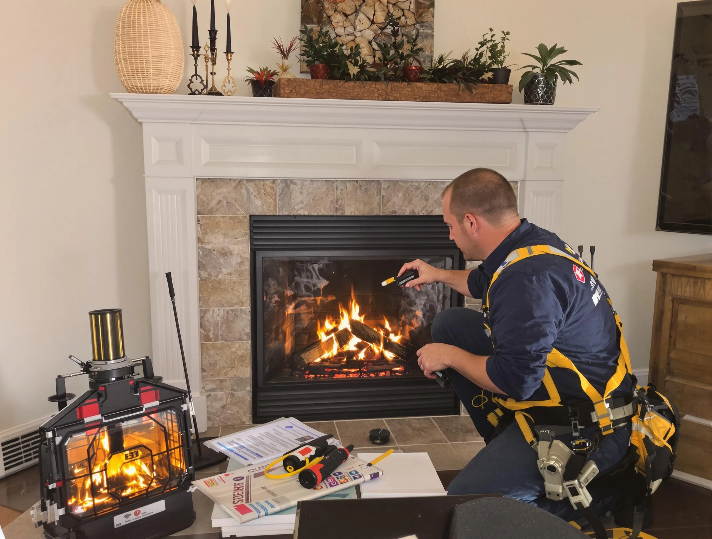 Safety-focused fireplace inspection by Attleboro Chimney Sweep in Attleboro, MA